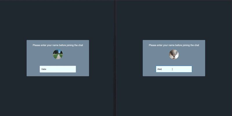 React gRPC Chat Application Demo showing real-time messaging